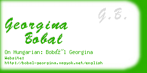 georgina bobal business card